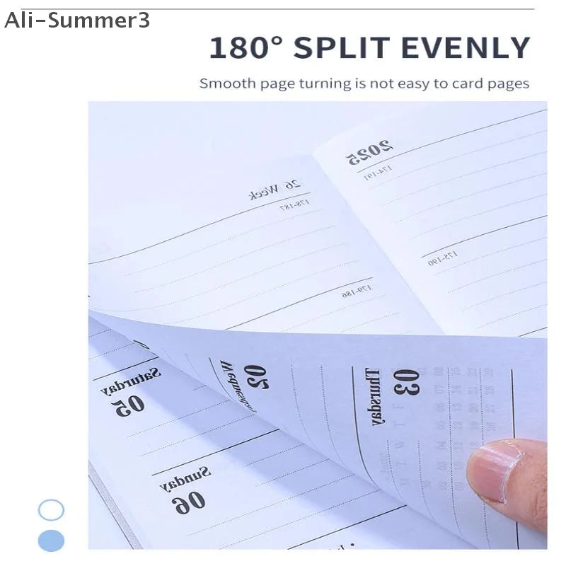 A7 2026 English Planner Book Mini Portable Pocket Daily Schedule Book 60 Sheets 120 Page Thin Weekly Calendar Journal Agenda