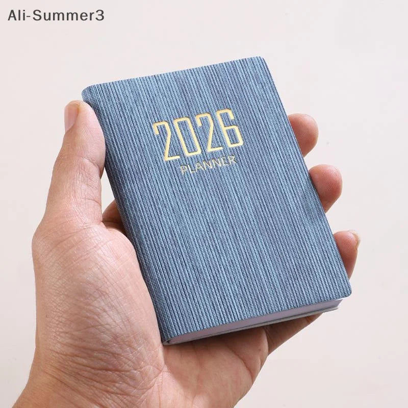 A7 2026 English Planner Book Mini Portable Pocket Daily Schedule Book 60 Sheets 120 Page Thin Weekly Calendar Journal Agenda