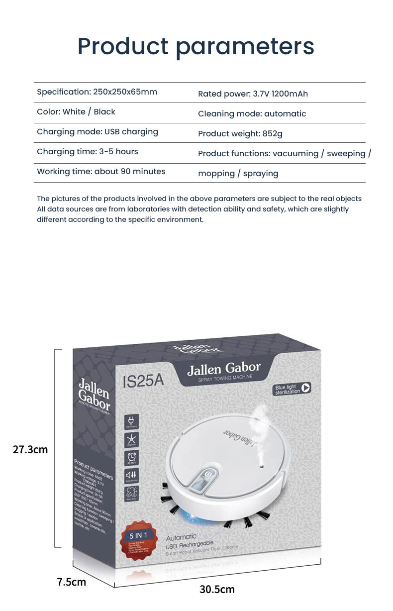 5-in-1 Wireless Smart Robot Vacuum Cleaner Multifunctional Super Quiet Vacuuming Mopping Humidifying For Home Use Home Appliance