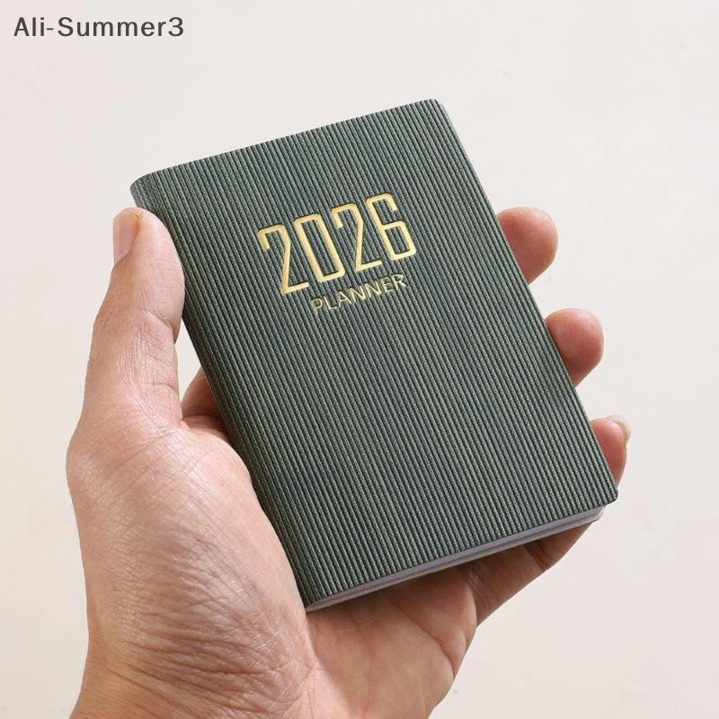 A7 2026 English Planner Book Mini Portable Pocket Daily Schedule Book 60 Sheets 120 Page Thin Weekly Calendar Journal Agenda