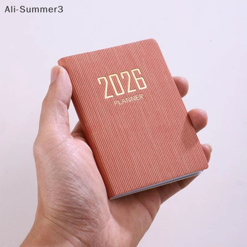 A7 2026 English Planner Book Mini Portable Pocket Daily Schedule Book 60 Sheets 120 Page Thin Weekly Calendar Journal Agenda