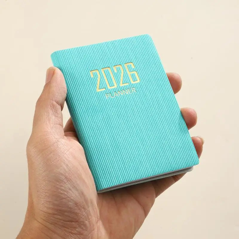 A7 2026 English Planner Book Mini Portable Pocket Daily Schedule Book 60 Sheets 120 Page Thin Weekly Calendar Journal Agenda