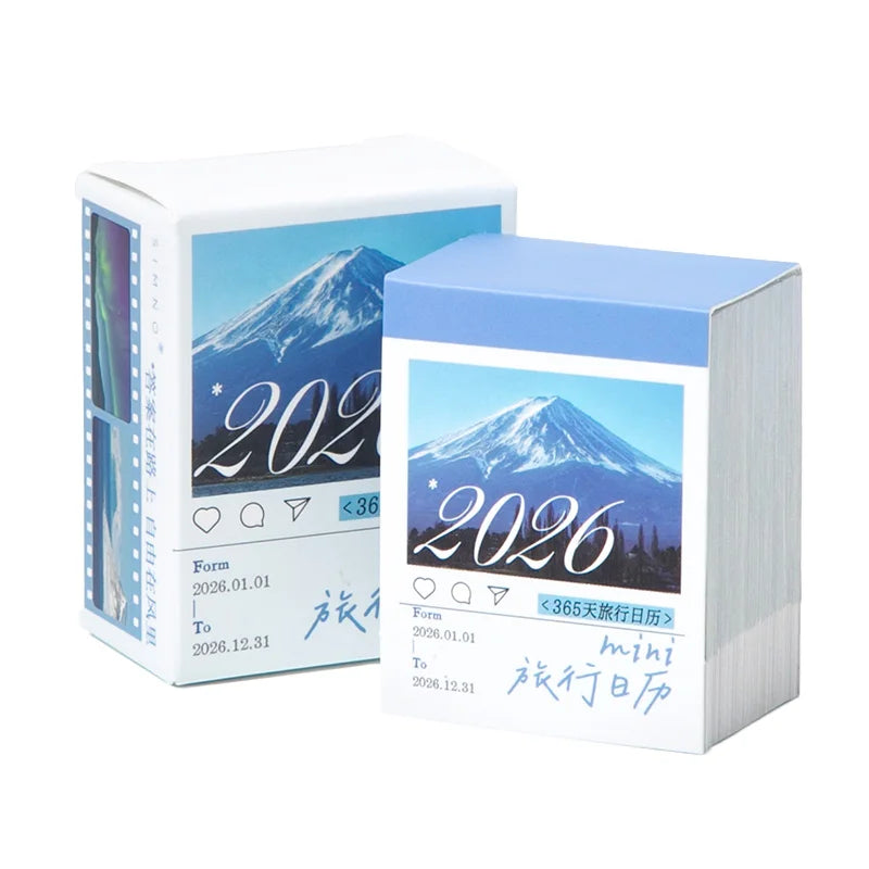 Journal GO Mini 365 Day Calendar 2026 Planner Yearly Agenda Organizer with Memo Notes for Home Office School Daily Schedule