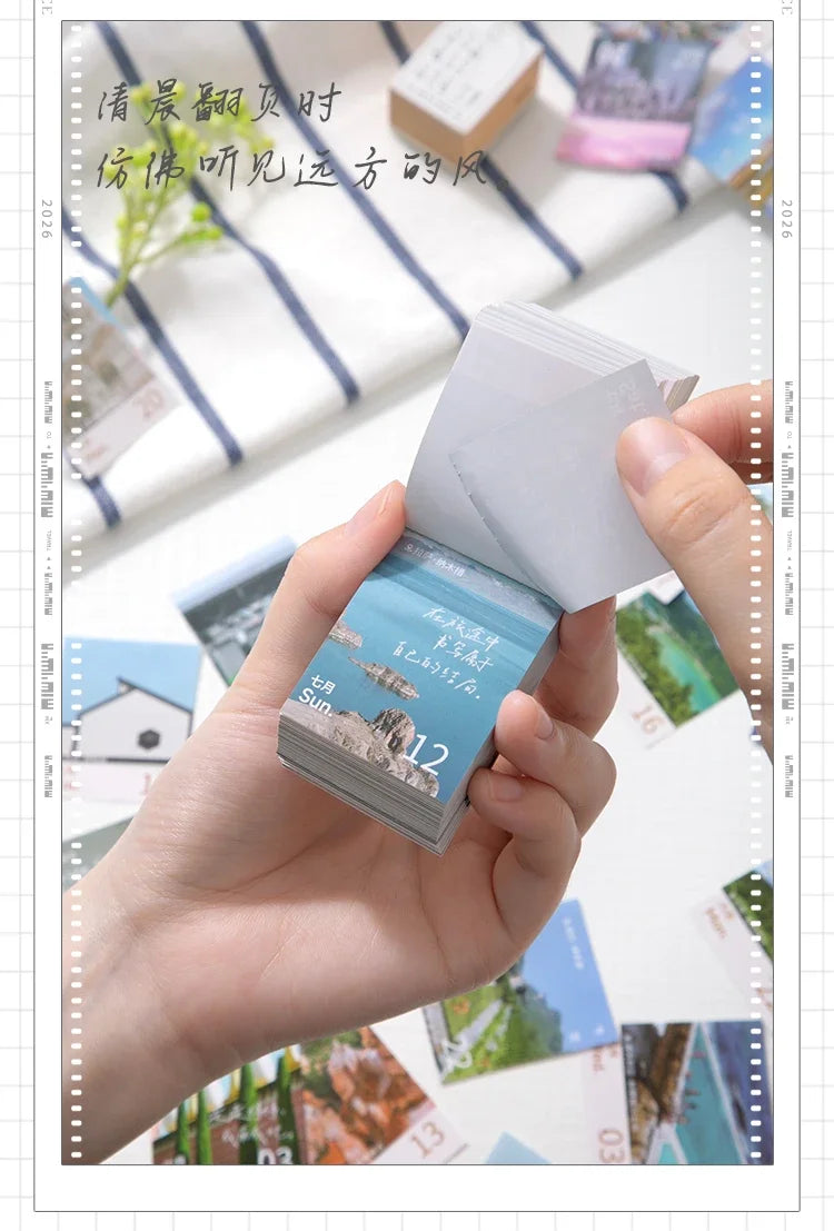 Journal GO Mini 365 Day Calendar 2026 Planner Yearly Agenda Organizer with Memo Notes for Home Office School Daily Schedule