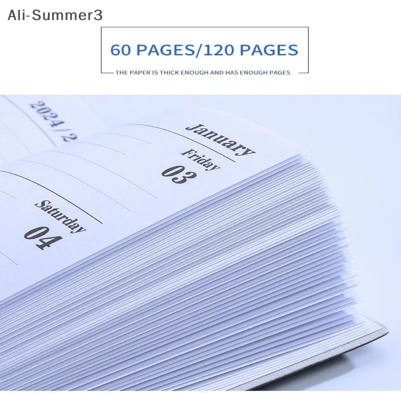 A7 2026 English Planner Book Mini Portable Pocket Daily Schedule Book 60 Sheets 120 Page Thin Weekly Calendar Journal Agenda