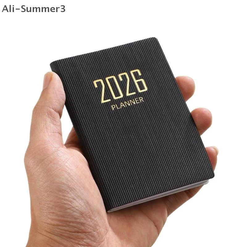 A7 2026 English Planner Book Mini Portable Pocket Daily Schedule Book 60 Sheets 120 Page Thin Weekly Calendar Journal Agenda