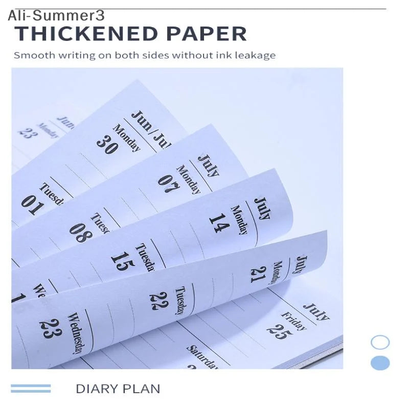 A7 2026 English Planner Book Mini Portable Pocket Daily Schedule Book 60 Sheets 120 Page Thin Weekly Calendar Journal Agenda