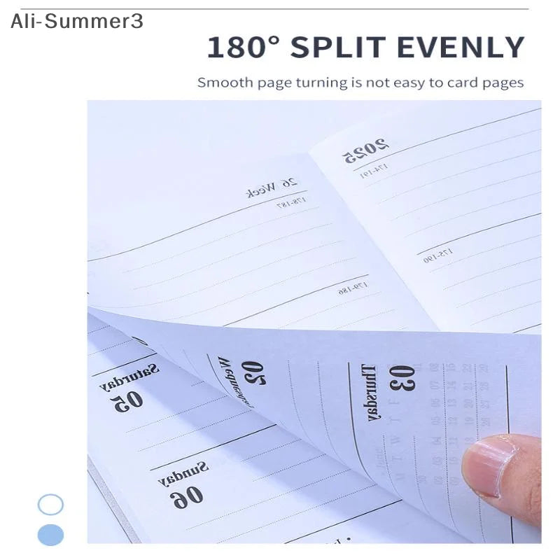 A7 2026 English Planner Book Mini Portable Pocket Daily Schedule Book 60 Sheets 120 Page Thin Weekly Calendar Journal Agenda