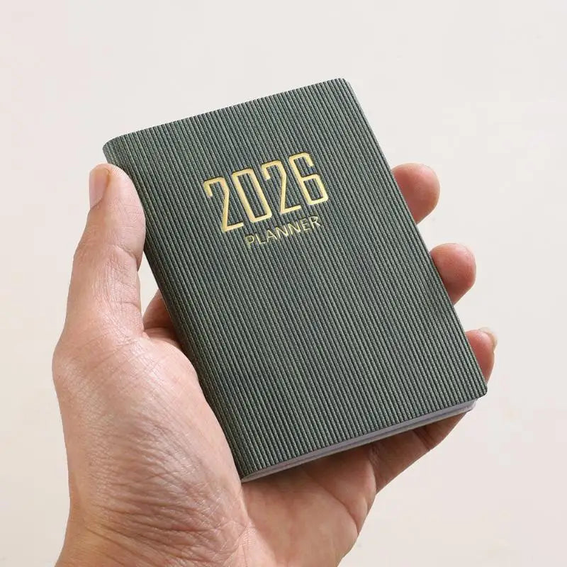 A7 2026 English Planner Book Mini Portable Pocket Daily Schedule Book 60 Sheets 120 Page Thin Weekly Calendar Journal Agenda