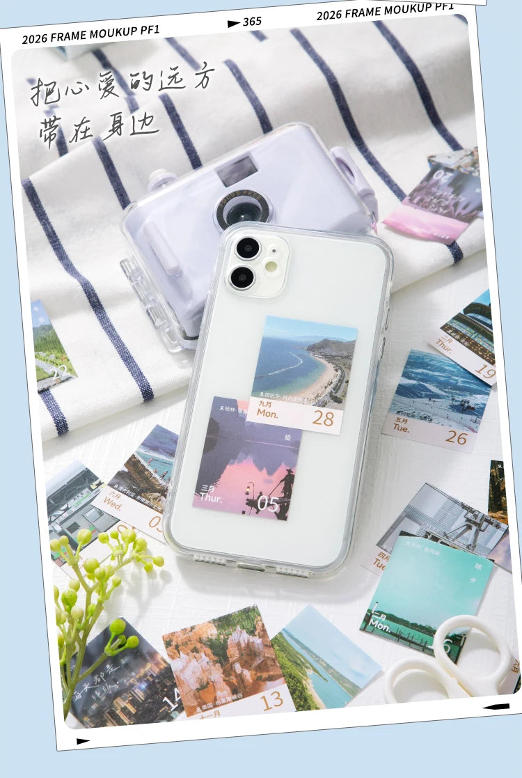 Journal GO Mini 365 Day Calendar 2026 Planner Yearly Agenda Organizer with Memo Notes for Home Office School Daily Schedule